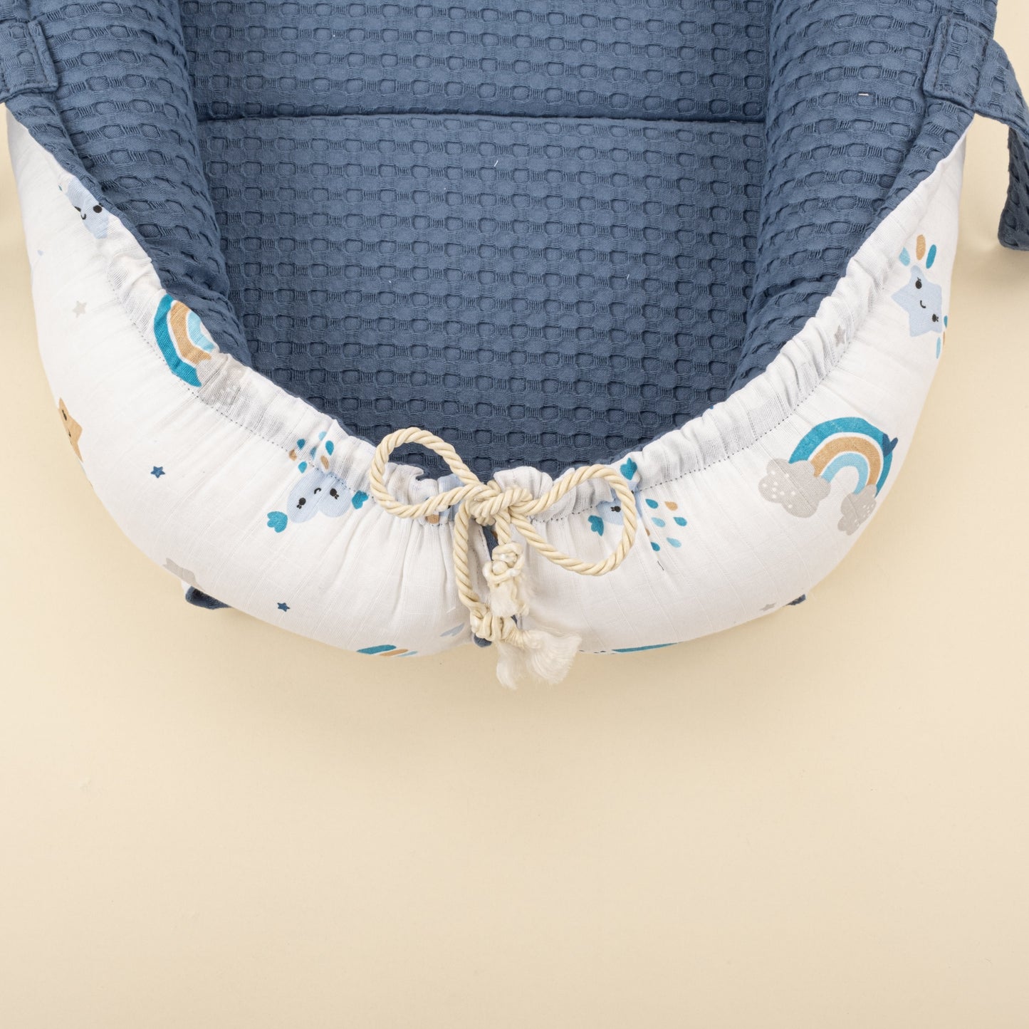 Babynest and Pillow - Çift Taraflı - İndigo Havuz - Mavi Gökkuşağı