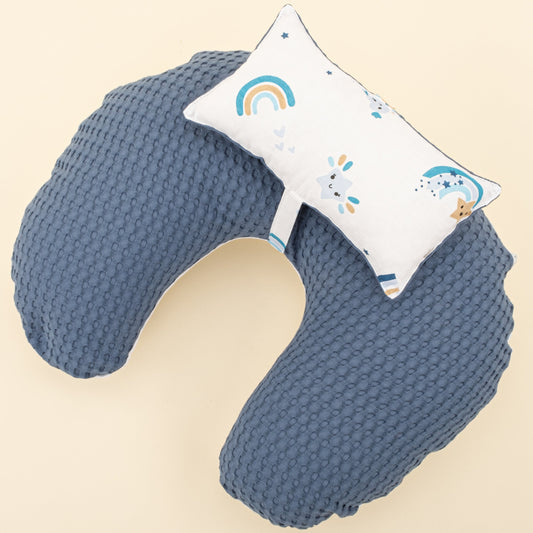 Double Sided Breastfeeding Pillow - İndigo Havuz - Mavi Gökkuşağı