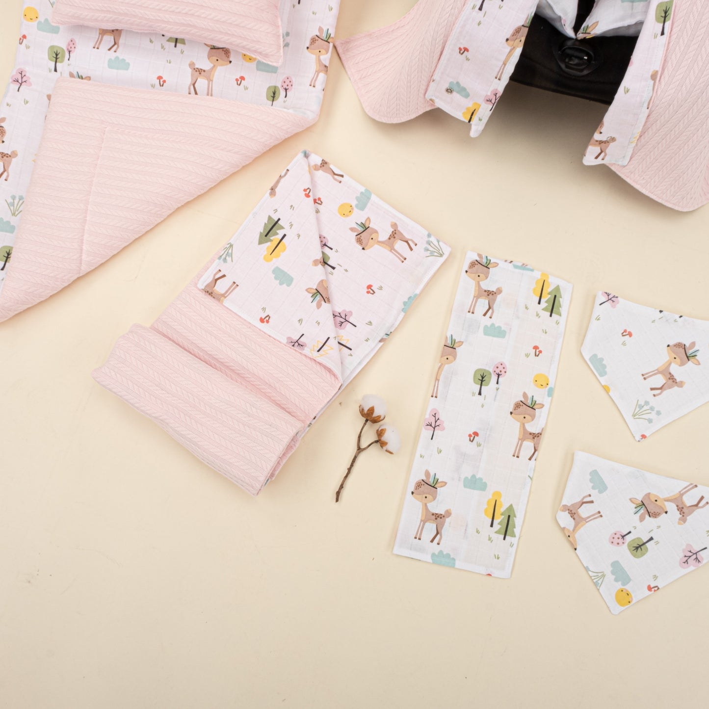 11 Piece - Newborn Sets - Double Sided - Winter - Şeker Pembe Örgü - Ceylan