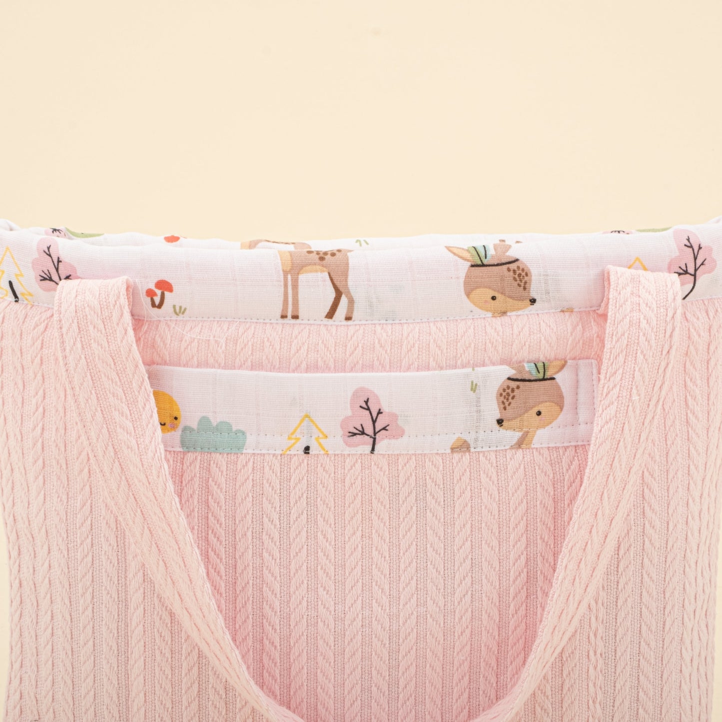 Baby Care Bag  - Şeker Pembe Örgü - Ceylan