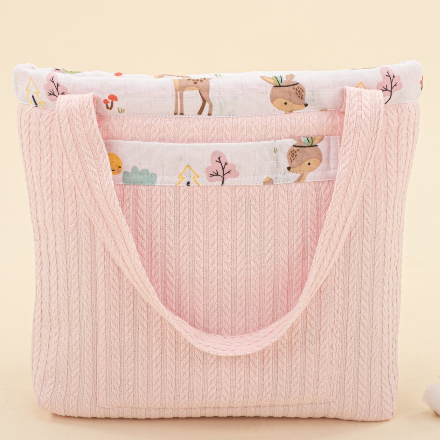 Baby Care Bag  - Şeker Pembe Örgü - Ceylan