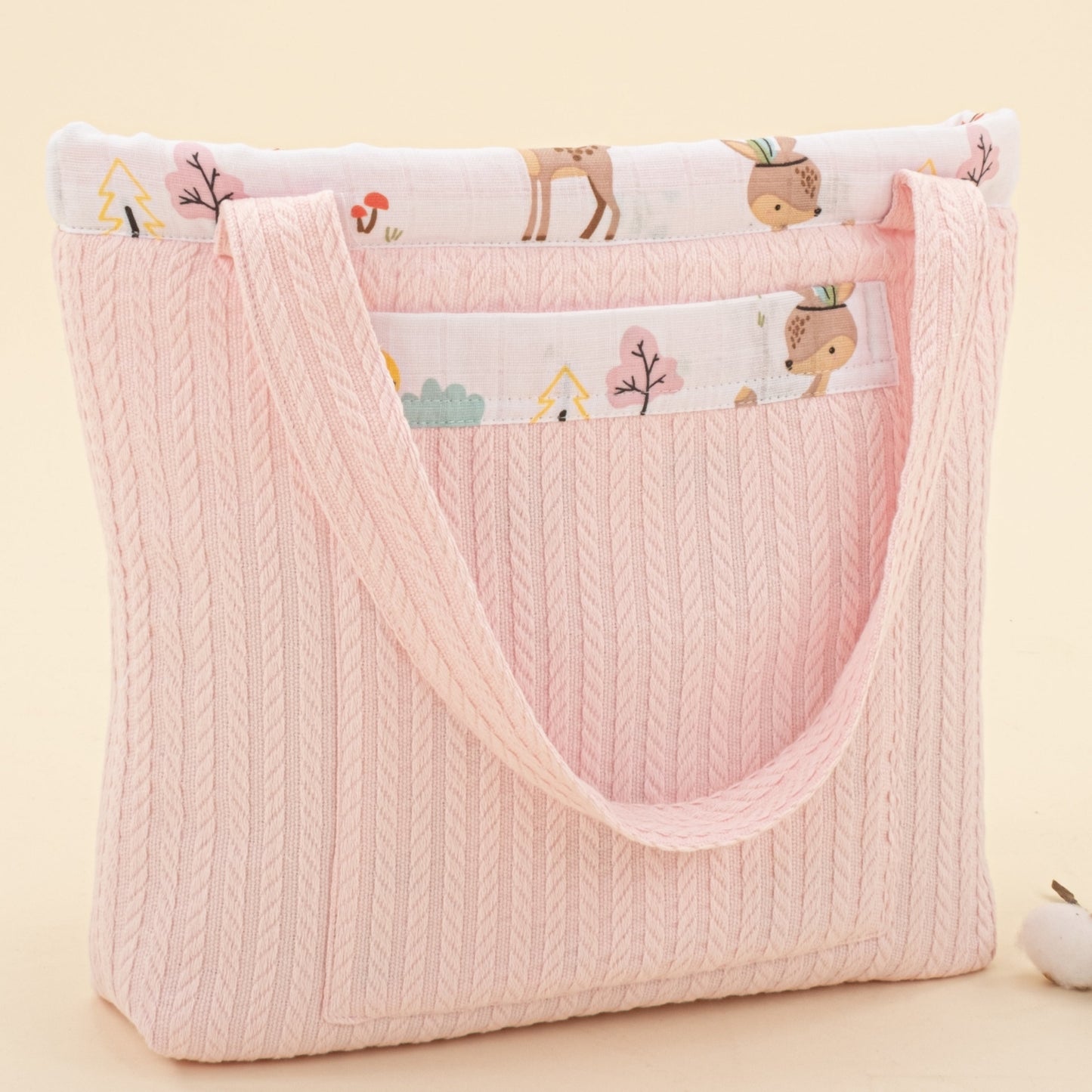 Baby Care Bag  - Şeker Pembe Örgü - Ceylan