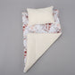 Double Sided Changing Pad and Pillow - Krem Muslin - Sonbahar Yaprakları