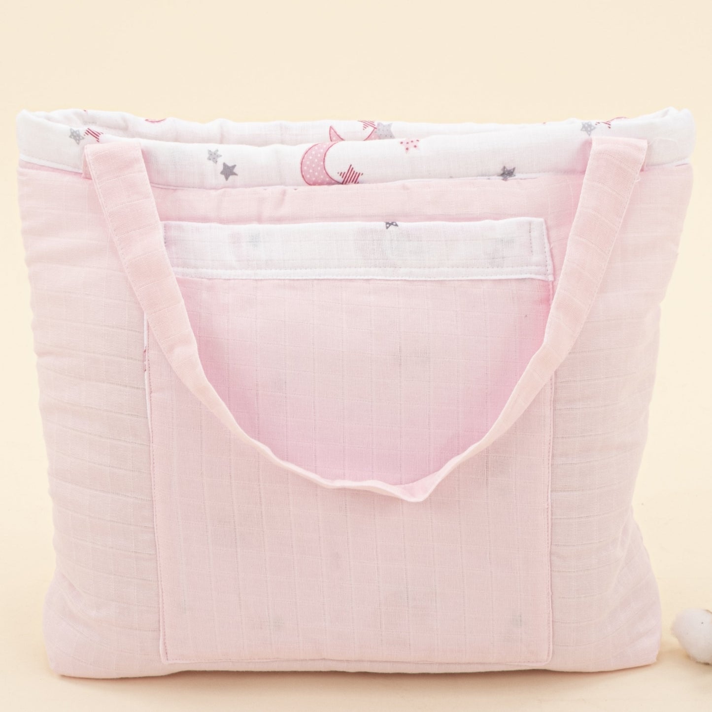 Baby Care Bag - Bebe Pembe Muslin - Pembe Ay