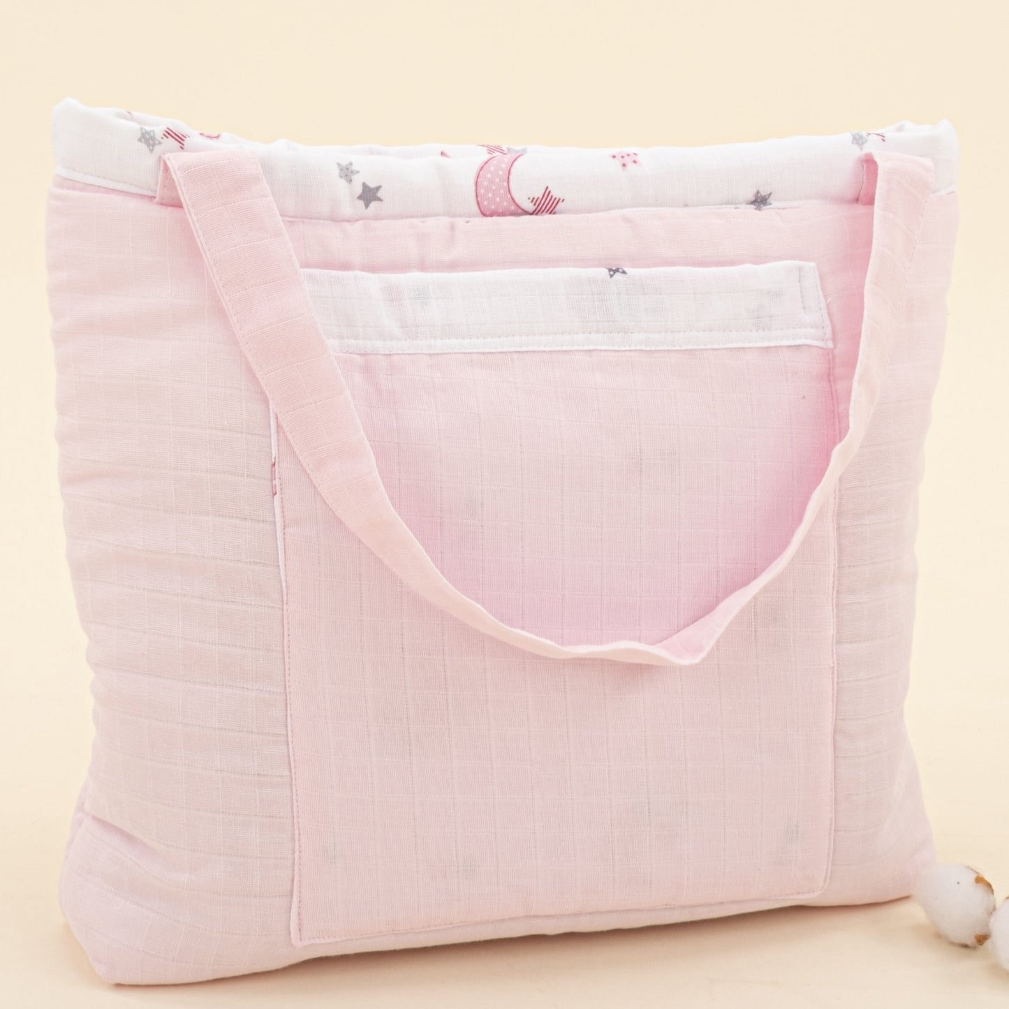 Baby Care Bag - Bebe Pembe Muslin - Pembe Ay