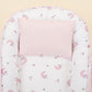 Babynest and Pillow - Çift Taraflı - Bebe Pembe Muslin - Pembe Ay