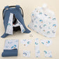 9 Piece - Newborn Sets - Double Sided - Winter - İndigo Petek - Mavi Gökkuşağı