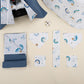 9 Piece - Newborn Sets - Double Sided - Winter - İndigo Petek - Mavi Gökkuşağı