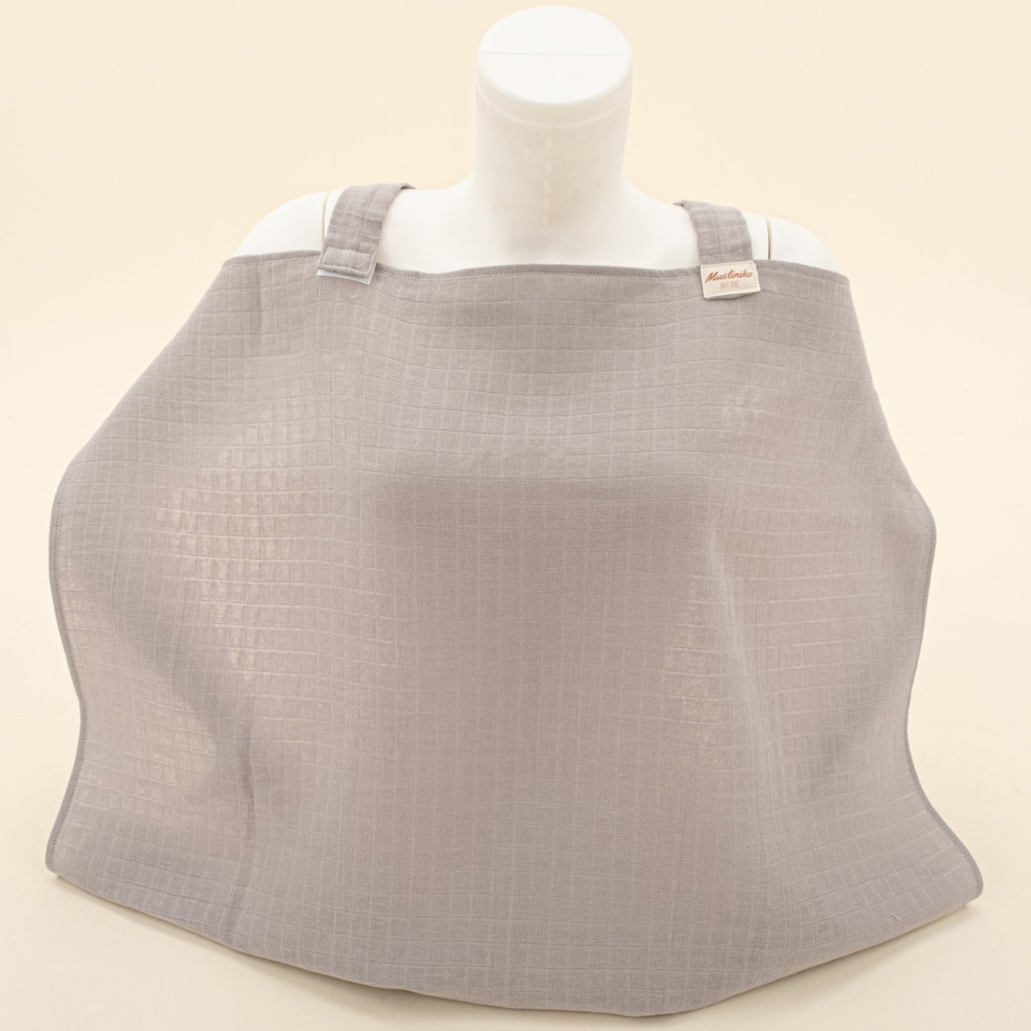 Breastfeeding Bib - Koyu Gri Muslin