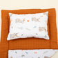 Double Sided Changing Pad and Pillow - Kiremit Muslin - Kahverengi Tavşan