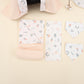 9 Piece - Newborn Sets - Double Sided - Winter - Somon Örgü - Yeşil Çiçekler