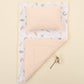 Double Sided Changing Pad and Pillow - Somon Örgü - Yeşil Çiçekler