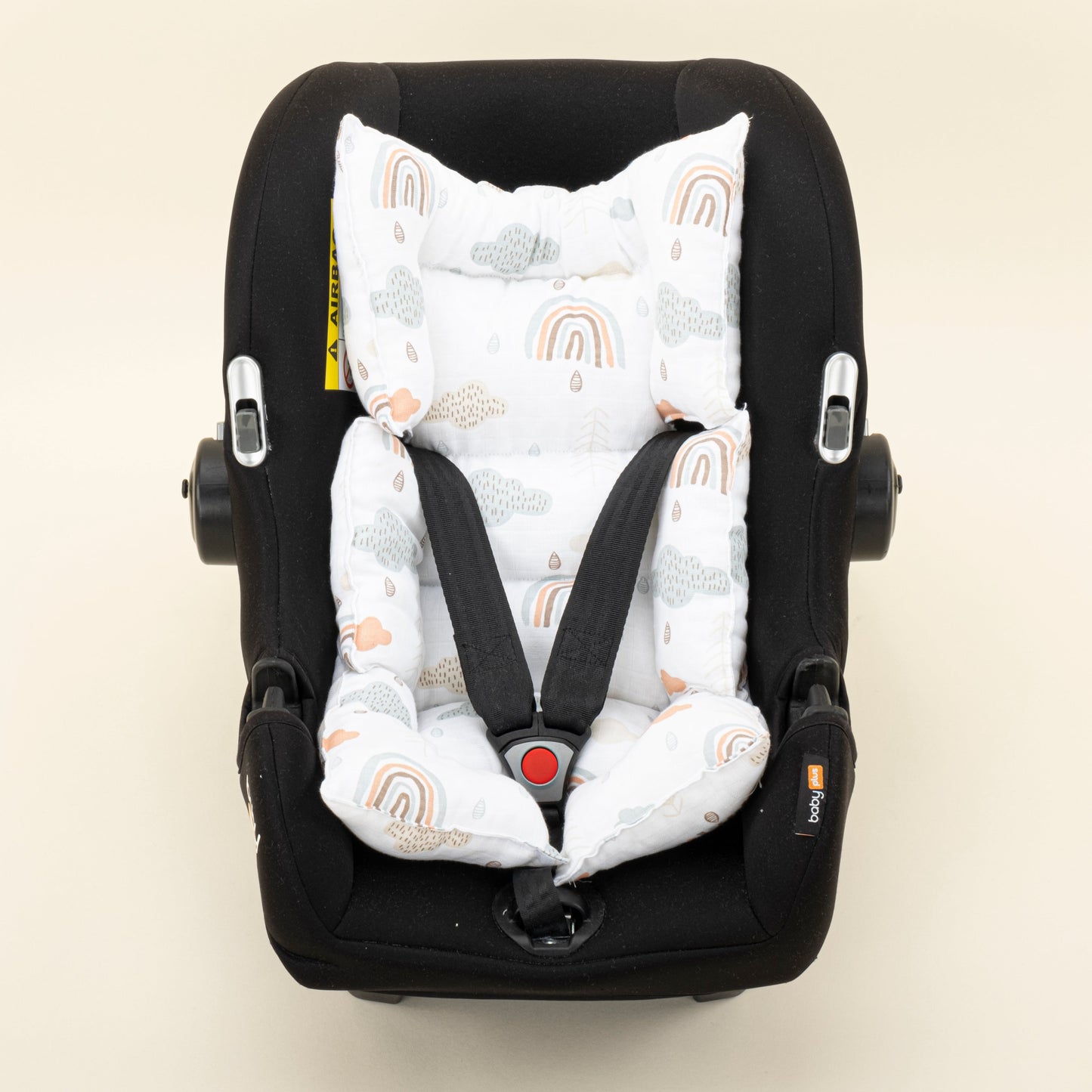 Stroller Cover Set - Double Side - Açık Yeşil Petek - Yeşil Gökkuşağı