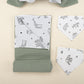 9 Piece - Newborn Sets - Double Sided - Winter - Koyu Yeşil Örgü - Kaplan