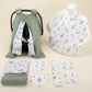 9 Piece - Newborn Sets - Double Sided - Winter - Koyu Yeşil Örgü - Kaplan