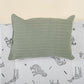 Double Sided Changing Pad and Pillow - Koyu Yeşil Örgü - Kaplan