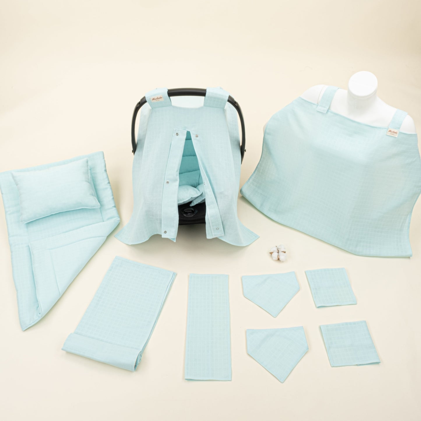 11 Piece - Newborn Sets - Summery - Su Yeşili Muslin