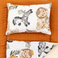 Double Sided Changing Pad and Pillow - Kiremit Muslin - Sevimli Hayvanlar