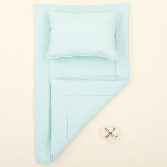 Double Sided Changing Pad and Pillow - Su Yeşili Muslin