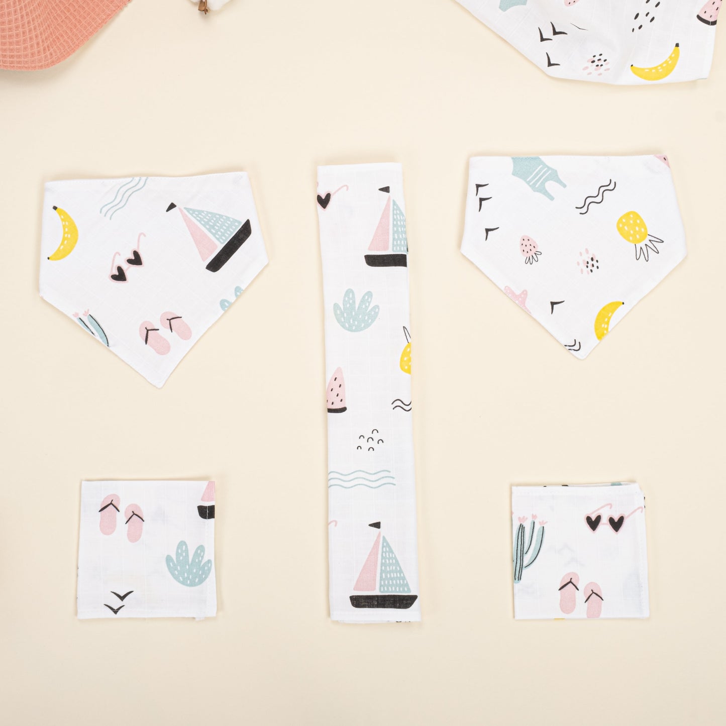 9 Piece - Newborn Sets - Double Sided - Winter - Somon Petek - Plaj