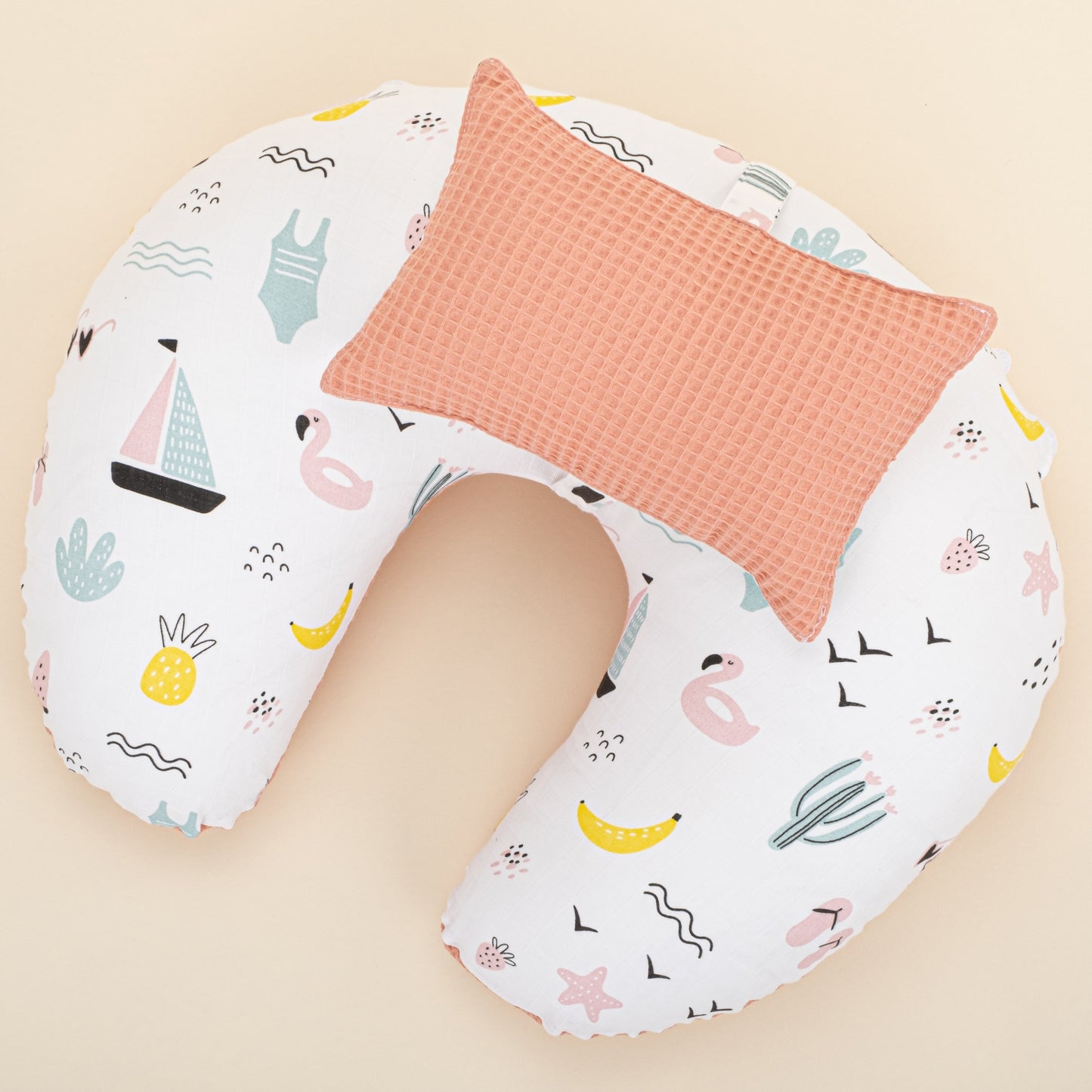 Double Sided Breastfeeding Pillow - Somon Petek - Plaj