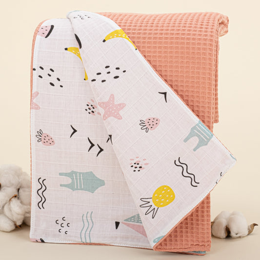 Double Sided Pique Blanket - Somon Petek - Plaj