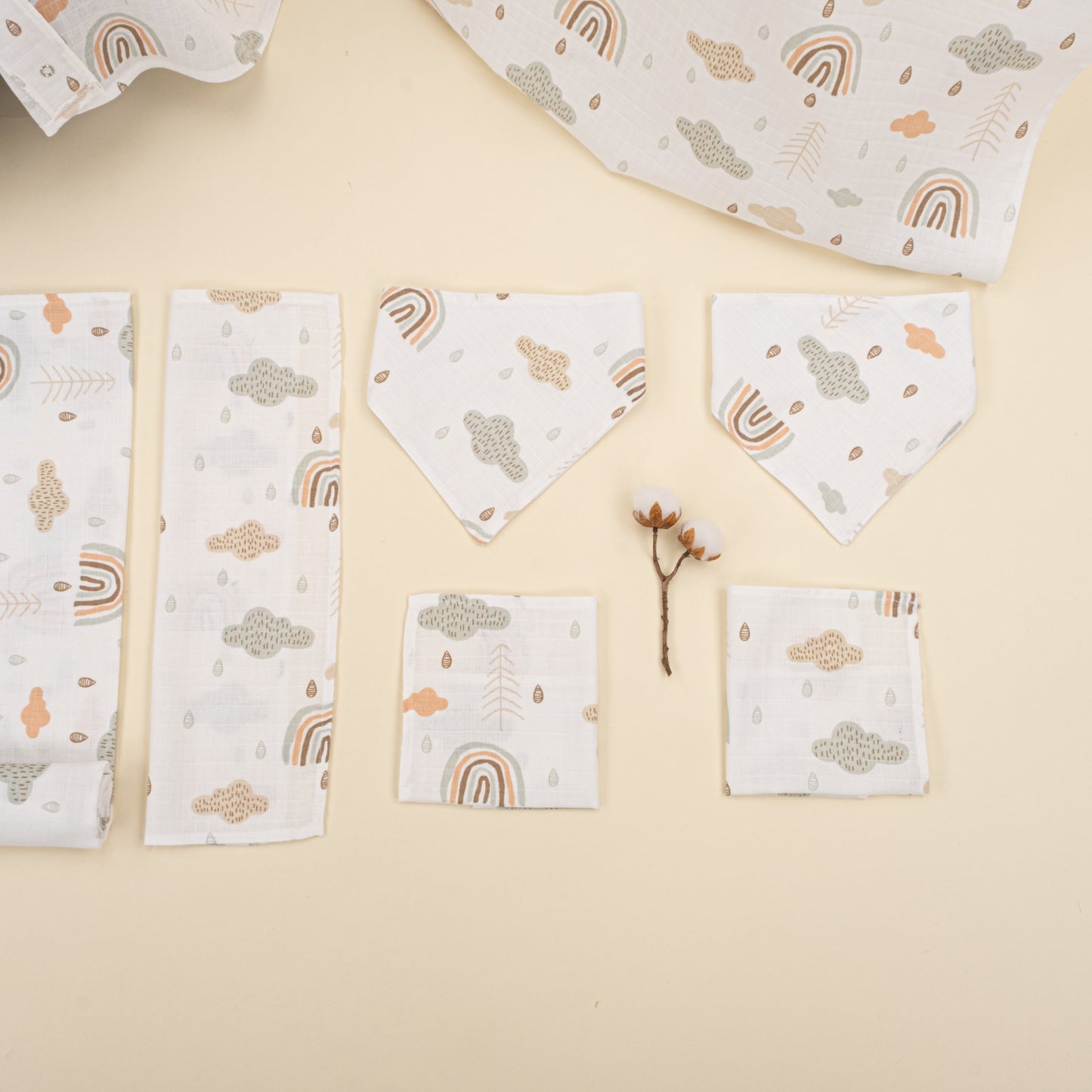 9 Piece - Newborn Sets - Summery - Yeşil Gökkuşağı