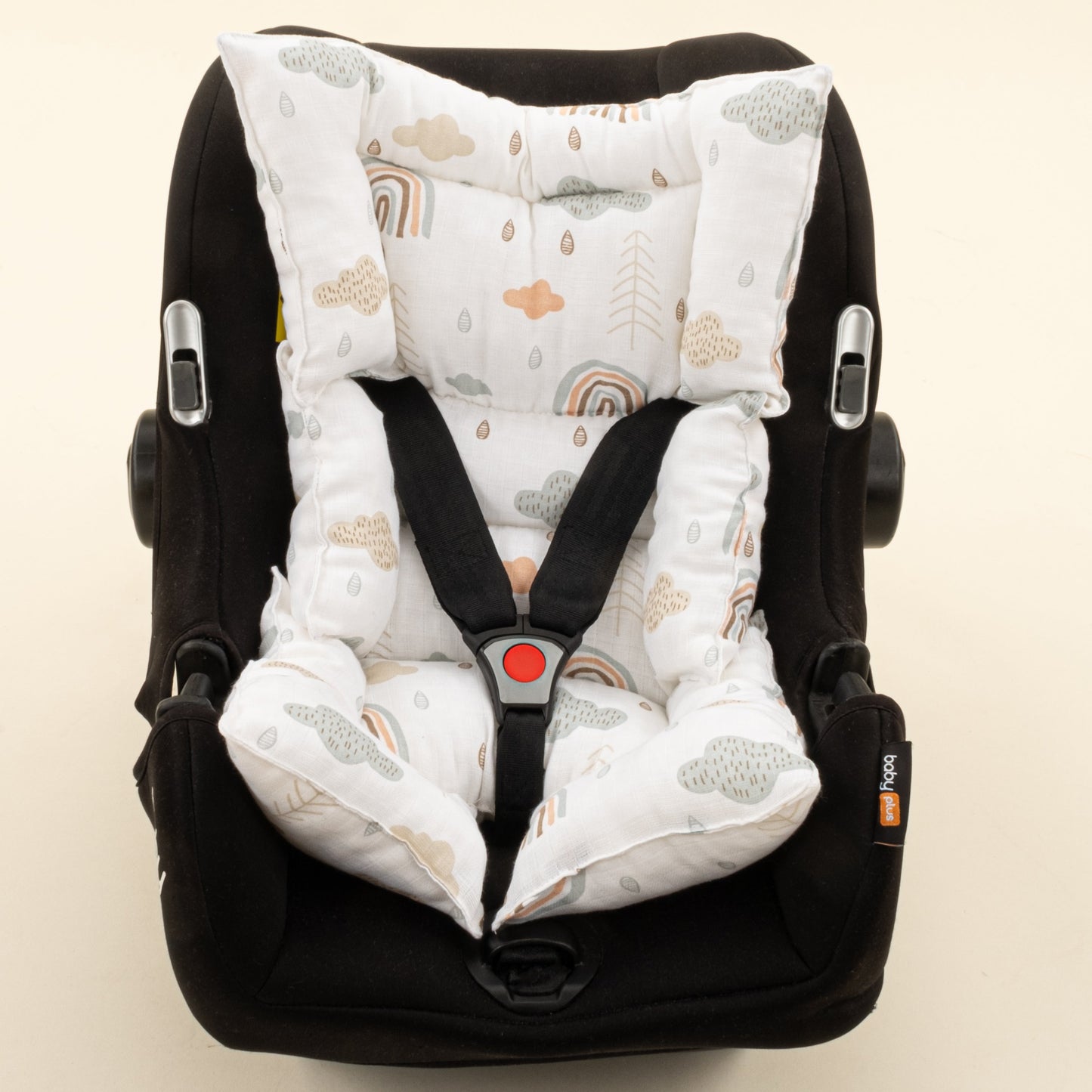 Stroller Cover Set - Double Side - Antrasit Waffle - Yeşil Gökkuşağı