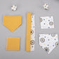 11 Piece - Newborn Sets - Double Sided - Seasonal - Hardal Muslin - Sarı Gemili