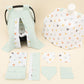 9 Piece - Newborn Sets - Double Sided - Seasonal - Su Yeşili Muslin - Kalpler