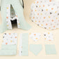 9 Piece - Newborn Sets - Double Sided - Seasonal - Su Yeşili Muslin - Kalpler