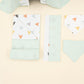 9 Piece - Newborn Sets - Double Sided - Seasonal - Su Yeşili Muslin - Kalpler