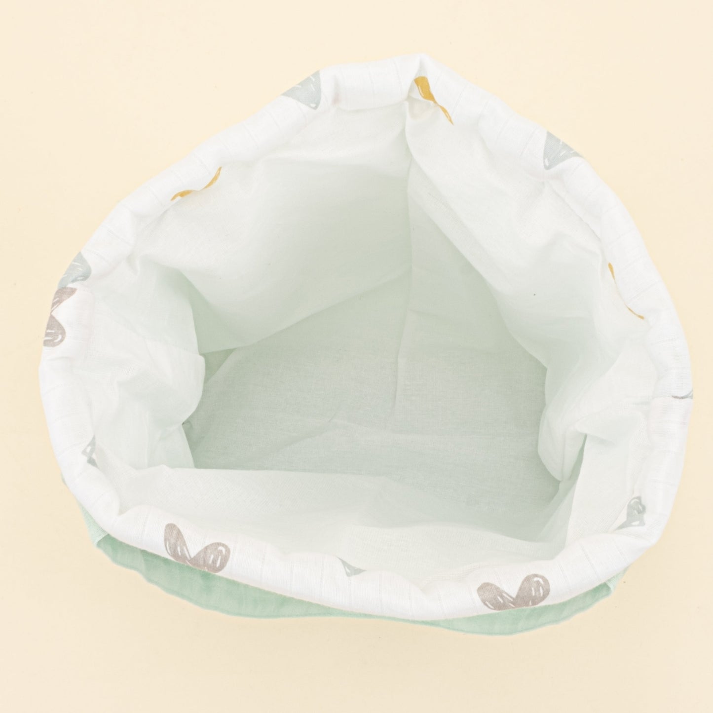 Baby Care Bag - Su Yeşili Muslin - Kalpler