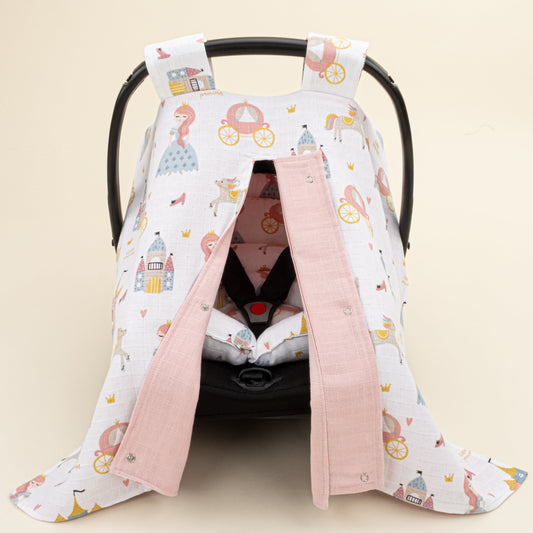 Stroller Cover Set - Double Side - Pudra Muslin - Sindirella