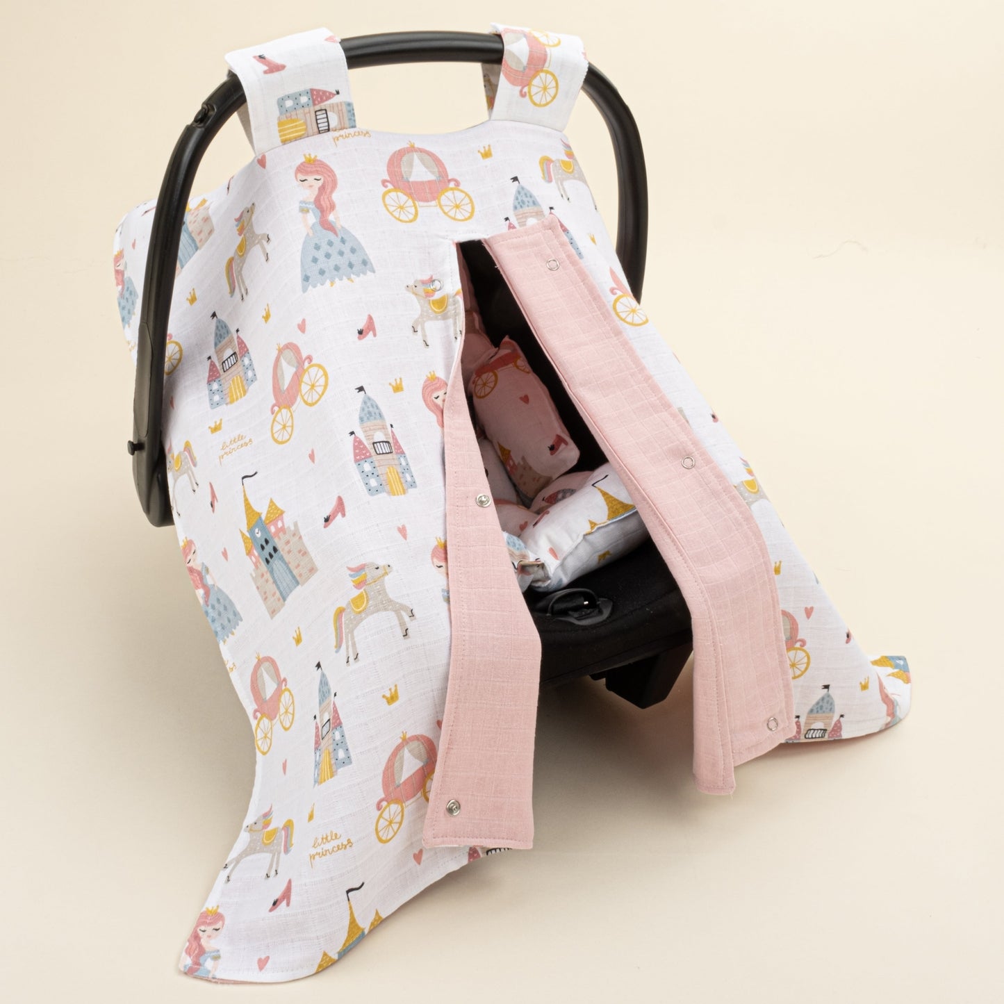 Stroller Cover Set - Double Side - Pudra Muslin - Sindirella