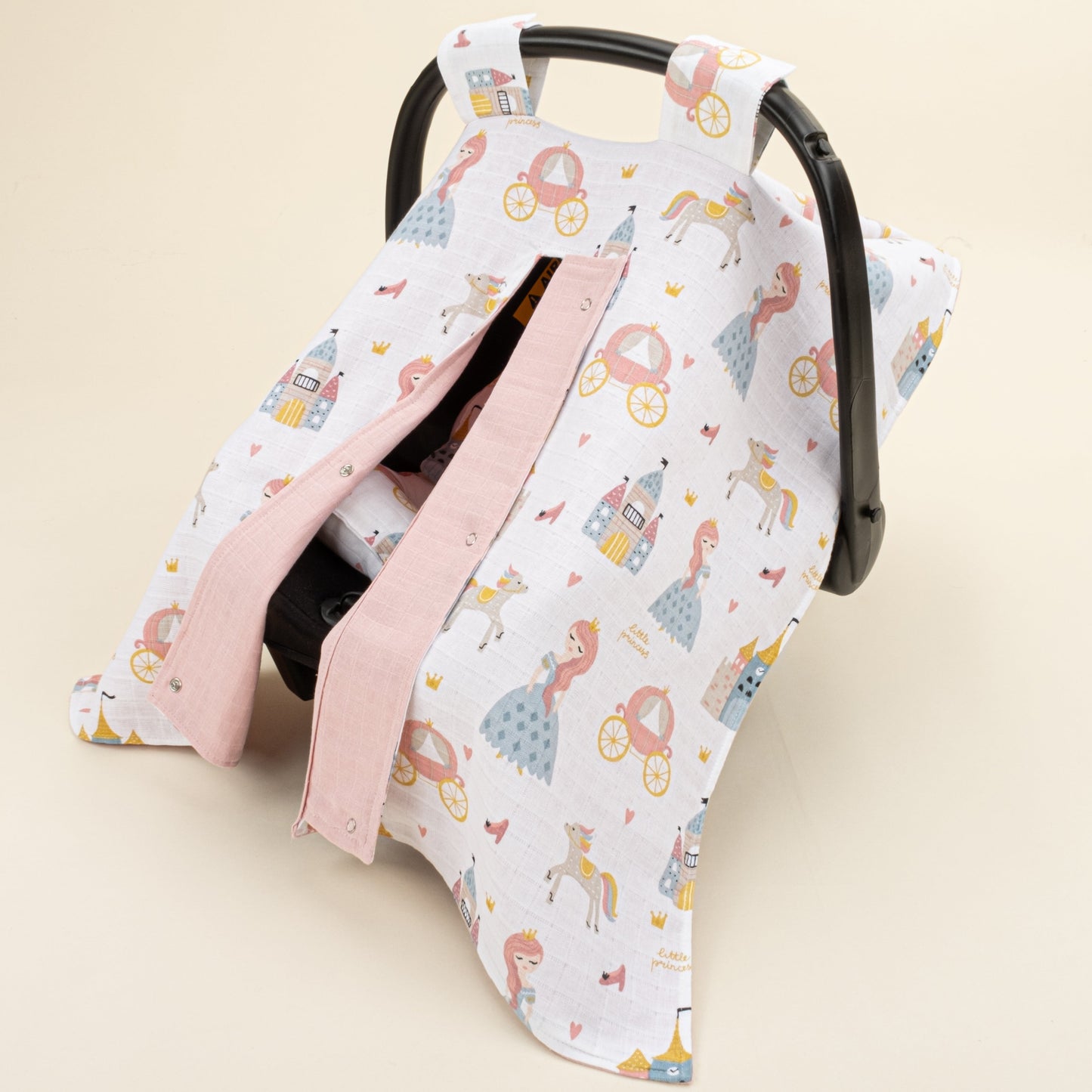 Stroller Cover Set - Double Side - Pudra Muslin - Sindirella