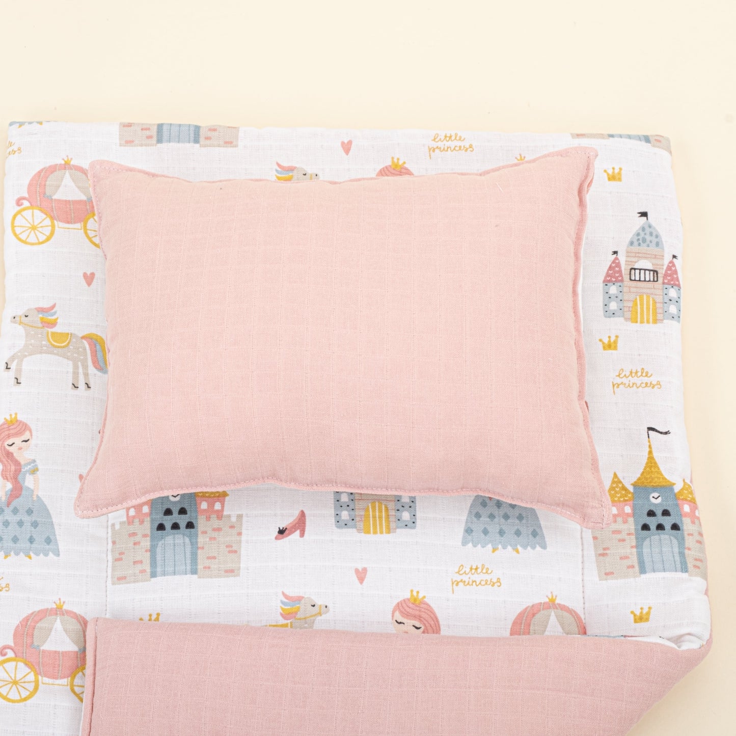 Double Sided Changing Pad and Pillow - Pudra Muslin - Sindirella