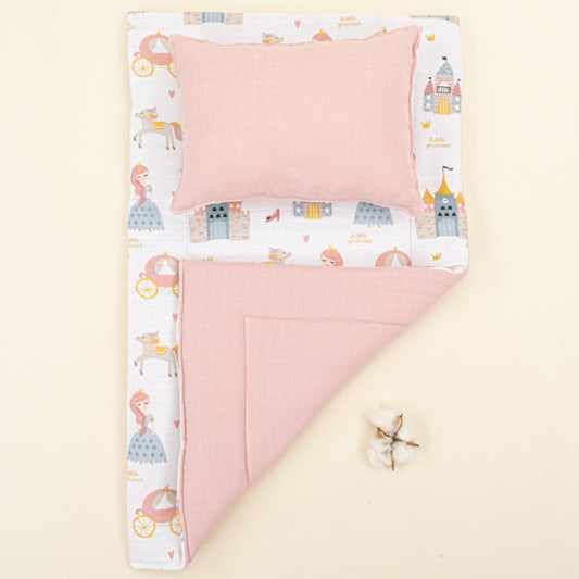 Double Sided Changing Pad and Pillow - Pudra Muslin - Sindirella