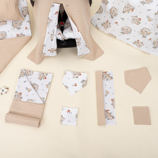 11 Piece - Newborn Sets - Double Sided - Seasonal - Kumsal Beji Müslin - Koala