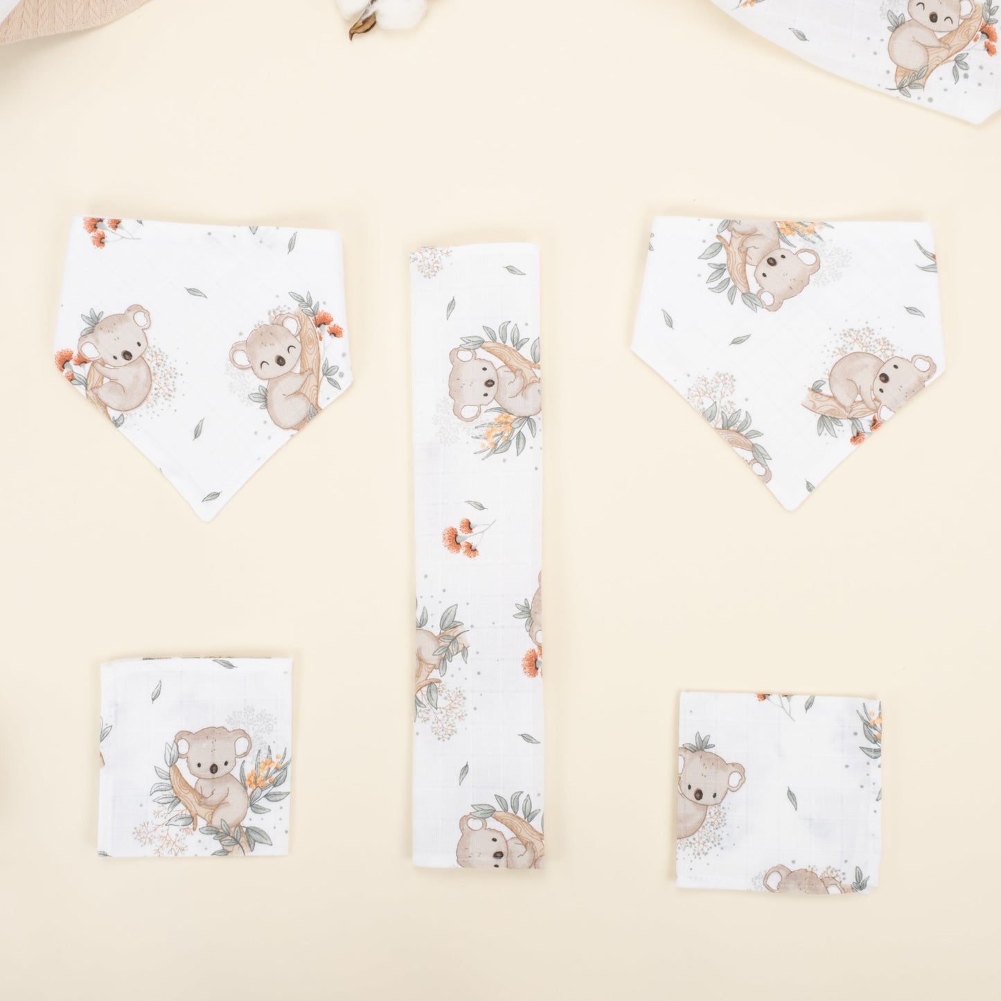 9 Piece - Newborn Sets - Double Sided - Winter - Sütlü Kahve Örgü - Koala