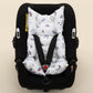 Stroller Cover Set - Double Side - Bebe Mavi Petek - Mavi Kedi