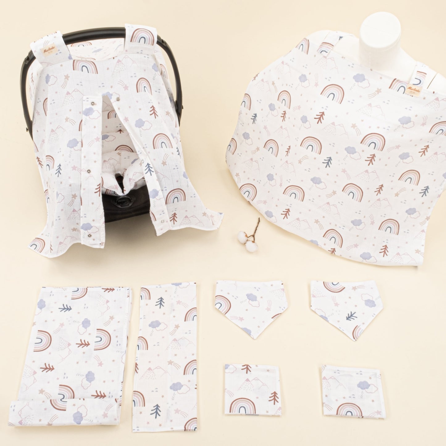 9 Piece - Newborn Sets - Summery - Pastel Gökkuşağı