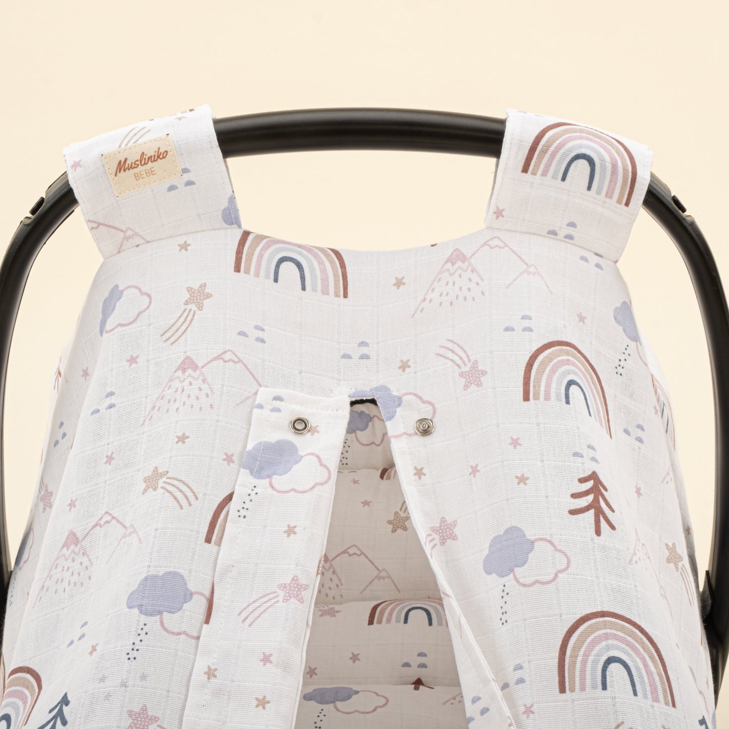 Stroller Cover Set - Single Side - Pastel Gökkuşağı