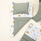 11 Piece - Newborn Sets - Double Sided - Seasonal - Haki Muslin - Galaksi ve Harfler