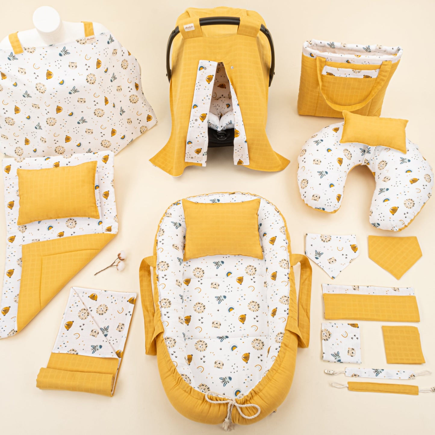 18 Piece Full Set - Double Sided - Hardal Muslin - Zoo