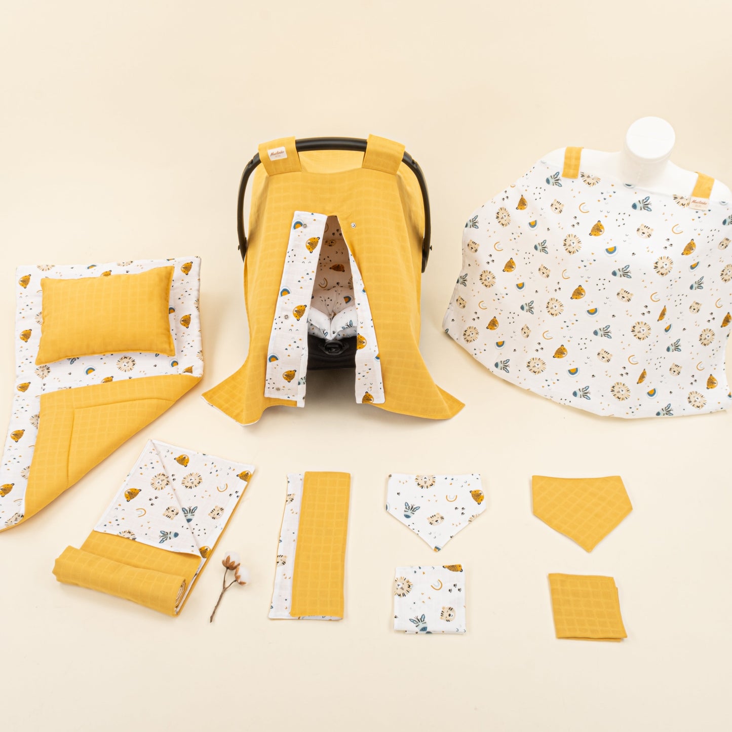 11 Piece - Newborn Sets - Double Sided - Seasonal - Hardal Muslin - Zoo