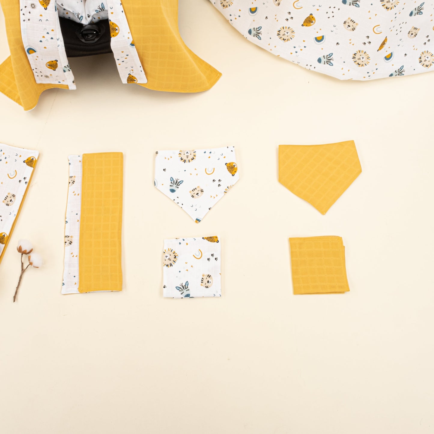 11 Piece - Newborn Sets - Double Sided - Seasonal - Hardal Muslin - Zoo