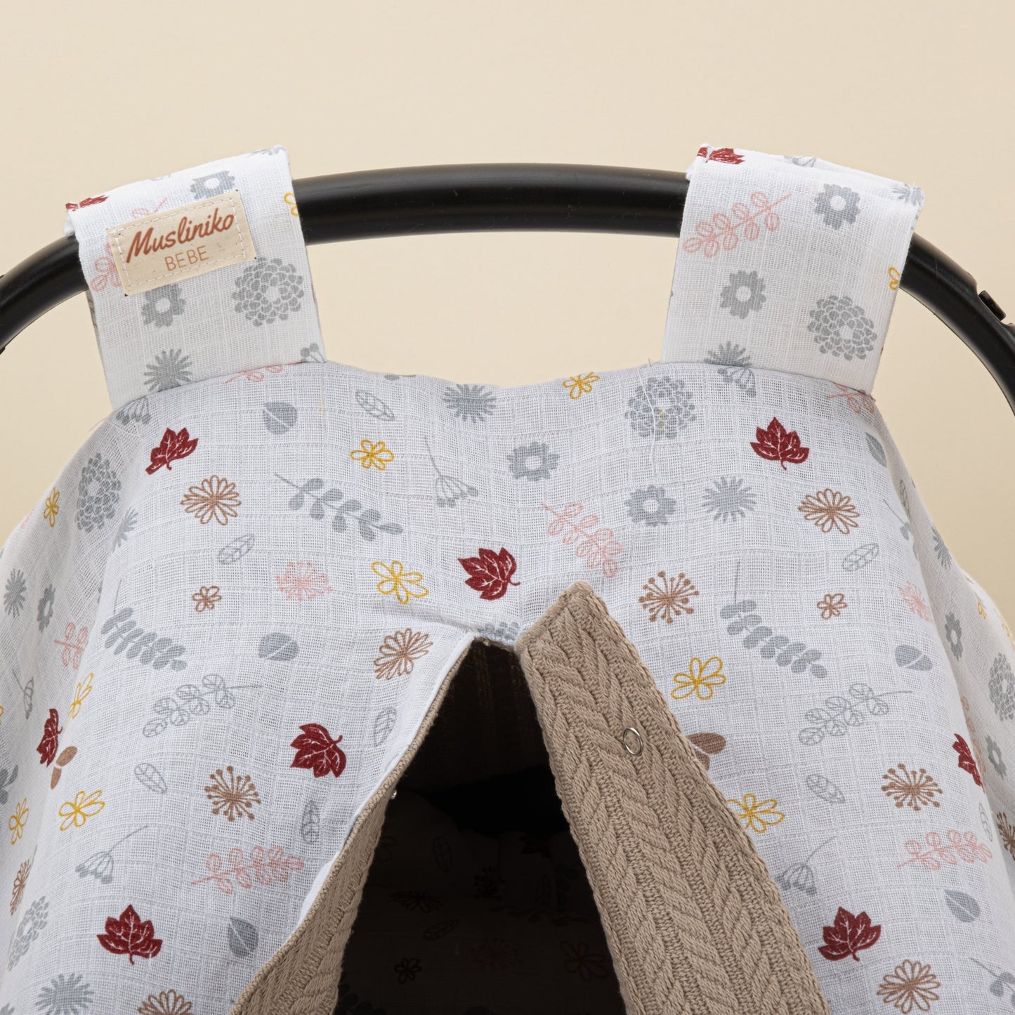 Stroller Cover Set - Double Side - Earthen Knitting - Spring Patterns