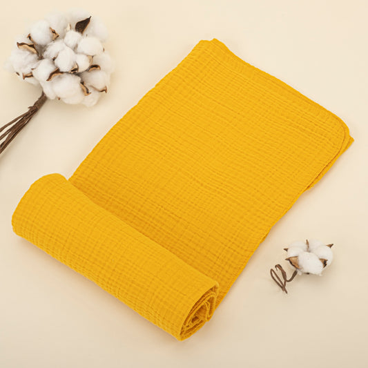 Four Layer Organic Muslin - Mustard