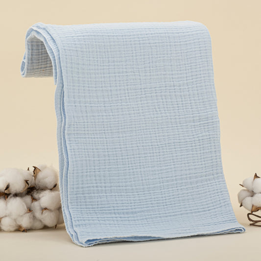 Four Layer Organic Muslin - Bebe Blue